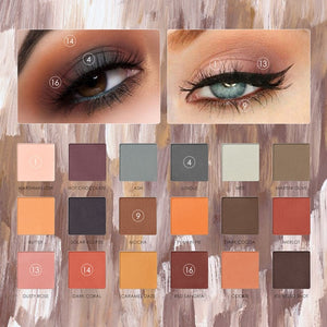 Focallure Glitter Eye Shadow 18 Colors Pigment Palette Waterproof Shimmer Make Up