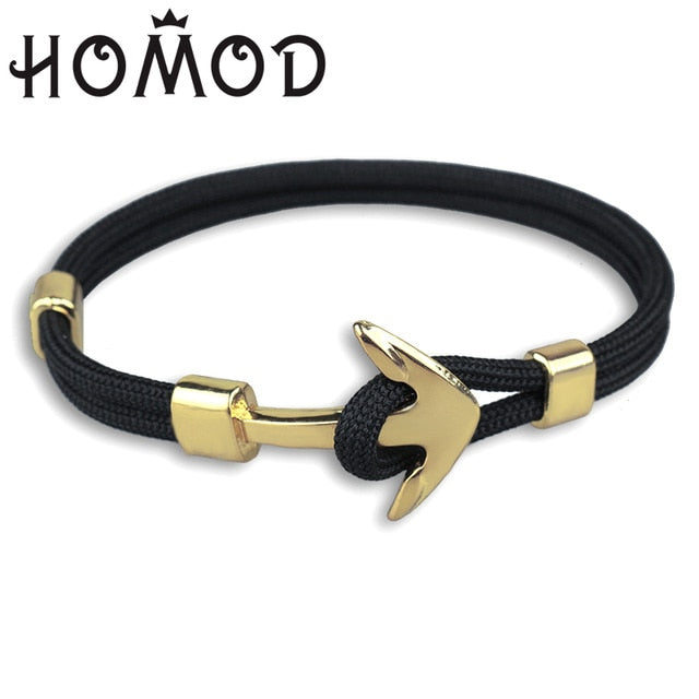 HOMOD 2019 New Fashion Black Color Anchor Bracelets