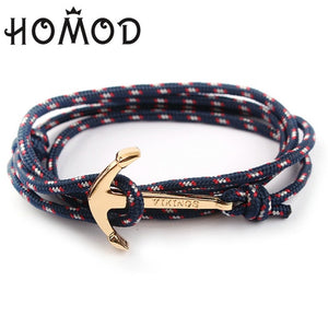 HOMOD 2019 New Fashion Black Color Anchor Bracelets