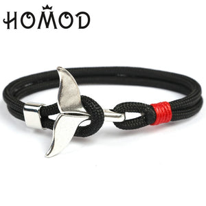 HOMOD 2019 New Fashion Black Color Anchor Bracelets