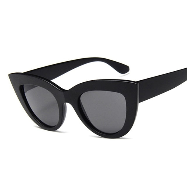 Cat Eye Fashion Sunglasses Women Vintage Luxury Brand Designer Black Shades