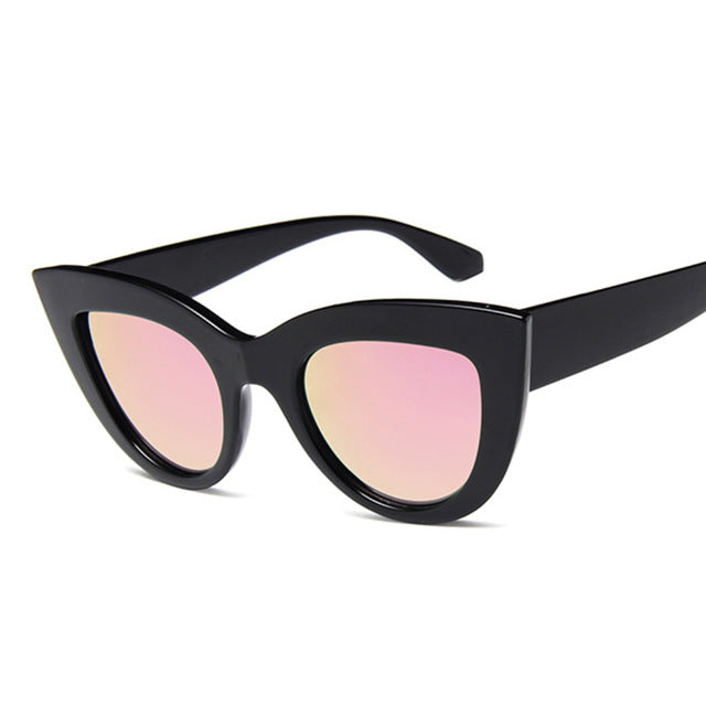 Cat Eye Fashion Sunglasses Women Vintage Luxury Brand Designer Black Shades