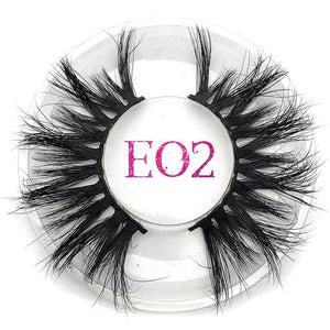 Mikiwi False Eyelashes Wholesale Thick Strip 25mm 3D Mink Lashes Custom Packaging