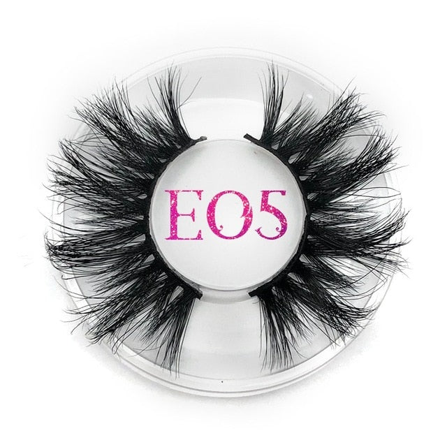 Mikiwi False Eyelashes Wholesale Thick Strip 25mm 3D Mink Lashes Custom Packaging