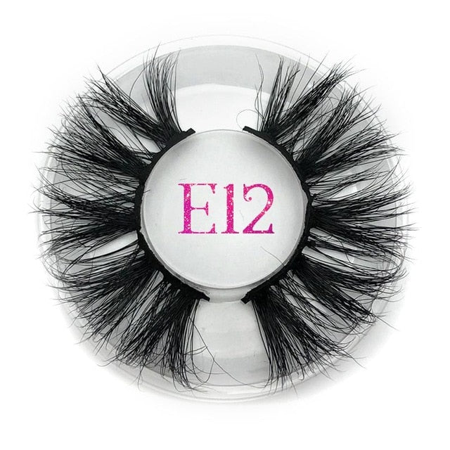 Mikiwi False Eyelashes Wholesale Thick Strip 25mm 3D Mink Lashes Custom Packaging