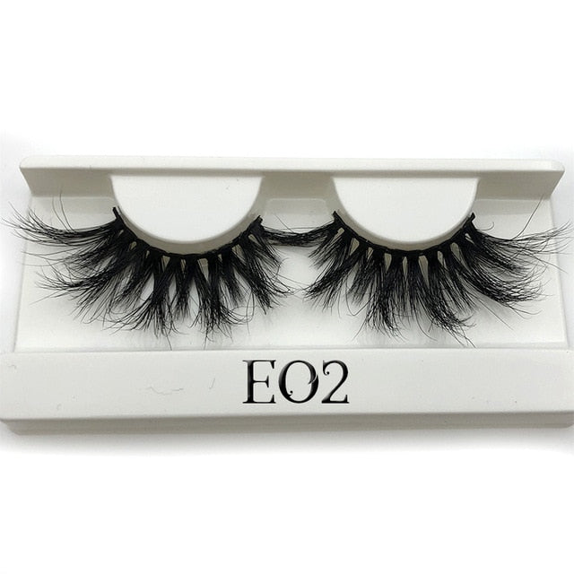 Mikiwi False Eyelashes Wholesale Thick Strip 25mm 3D Mink Lashes Custom Packaging