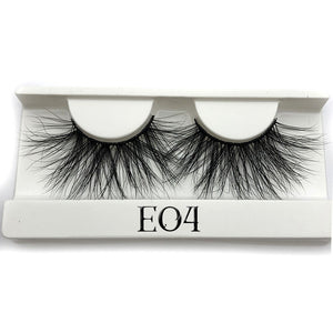 Mikiwi False Eyelashes Wholesale Thick Strip 25mm 3D Mink Lashes Custom Packaging