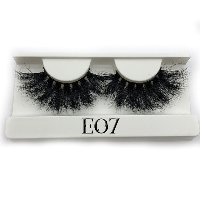 Mikiwi False Eyelashes Wholesale Thick Strip 25mm 3D Mink Lashes Custom Packaging