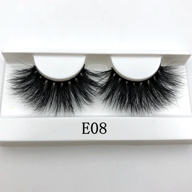 Mikiwi False Eyelashes Wholesale Thick Strip 25mm 3D Mink Lashes Custom Packaging