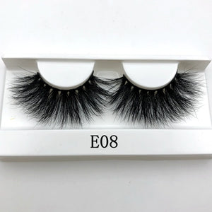 Mikiwi False Eyelashes Wholesale Thick Strip 25mm 3D Mink Lashes Custom Packaging