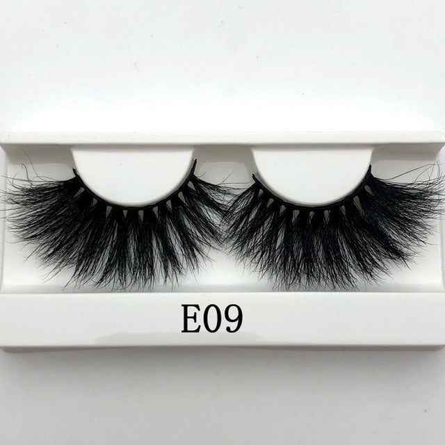 Mikiwi False Eyelashes Wholesale Thick Strip 25mm 3D Mink Lashes Custom Packaging