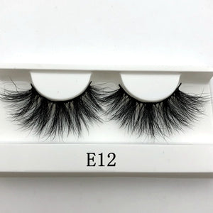 Mikiwi False Eyelashes Wholesale Thick Strip 25mm 3D Mink Lashes Custom Packaging