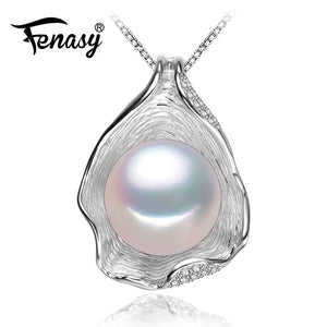 FENASY Charm  Shell Design Fresh Water Pearl and Serling Silver Jewelry