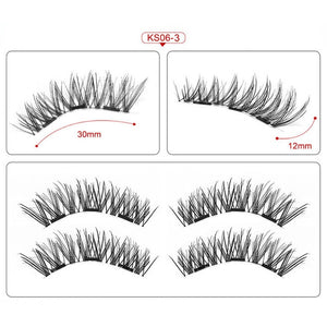 Magnetic Eyelashes 3 Magnets Handmade 3D/6D Magnetic Lashes Natural False Eyelashes