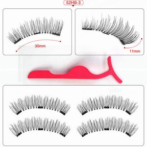 Magnetic Eyelashes 3 Magnets Handmade 3D/6D Magnetic Lashes Natural False Eyelashes