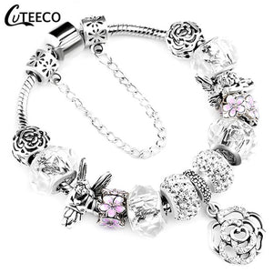 Fashion Silver Charms Bracelet  For Women