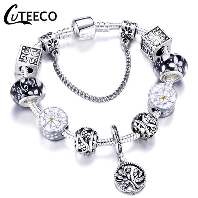 Fashion Silver Charms Bracelet  For Women