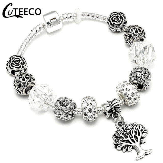 Fashion Silver Charms Bracelet  For Women