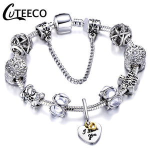 Fashion Silver Charms Bracelet  For Women