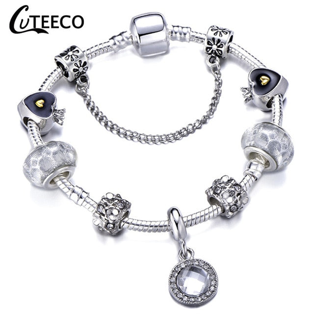 Fashion Silver Charms Bracelet  For Women