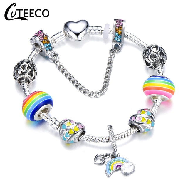 Fashion Silver Charms Bracelet  For Women