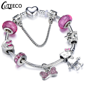 Fashion Silver Charms Bracelet  For Women