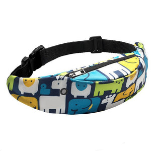 Practical Women Waist bag 3D print Colorful Belt bag Waterproof Mobile Phone Pouch